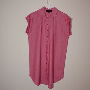 Eloquii Easy Stepped Hem Shirt Dress Size 14 Pink